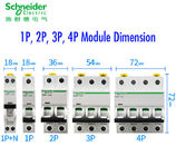Acti9 MCB 신아이더 전기 소형 차단기 6~63A, 1P, 2P, 3P, 4P, 전기 배급을 위한 DPN
