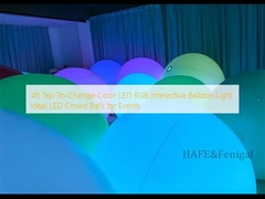 4ft Tap-To-Change-Color LED RGB 인터랙티브 풍선 빛: 이벤트에 대한 이상적인 LED 군중 공