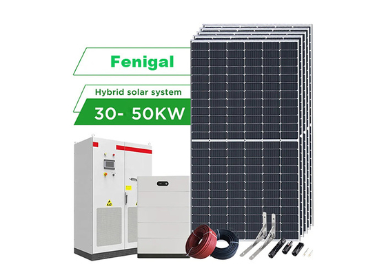 하이브리드 세트 태양 전지 배터리 에너지 저장 시스템 30kw 50kw 가정용 60Hz