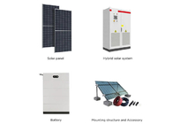 모노 태양 전지 패널 인버터 및 에너지 저장 배터리 가정용 완전 120KW 150KW