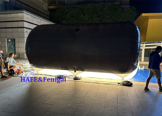 1.8kw 튜브 헬륨 공기로 가득 차있는 양색 LED DMX CRMX 제어 풍선 빛 필름