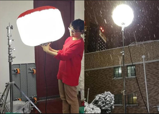 폴리실크 소재 SUN 480W LED 풍선 조명 아스팔트 포장 및 건설 현장용