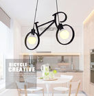 침실 발코니 검정 백색을 위한 창조적인 LED 실내 자전거 펀던트 빛 9w