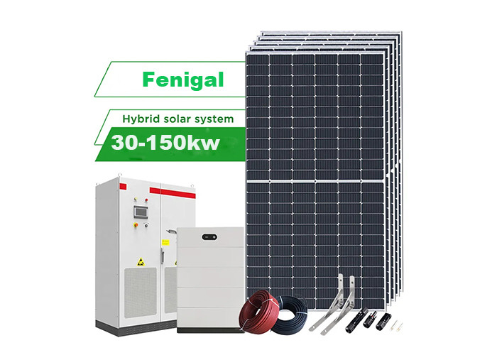 라이프포4 또는 리?? 배터리로 30KW-150KW의 고효율 하이브리드 태양광 발전 시스템