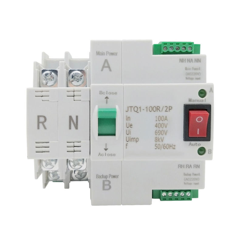 50ms 230V ATS 자동적인 이동 스위치 이중 힘 2P 3P 4P 100A IEC60947-6-1
