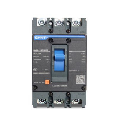 Chint NXM는 50kA까지 케이스 차단기 3 폴란드 4 폴란드 NXM-63 125S 250S 400S 630S 380V 415V Icu를 주조했습니다